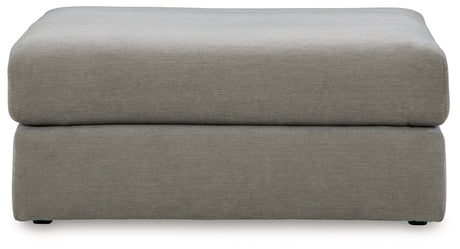 Head-on view of Avaliyah Oversized Ash Chenille Accent Ottoman