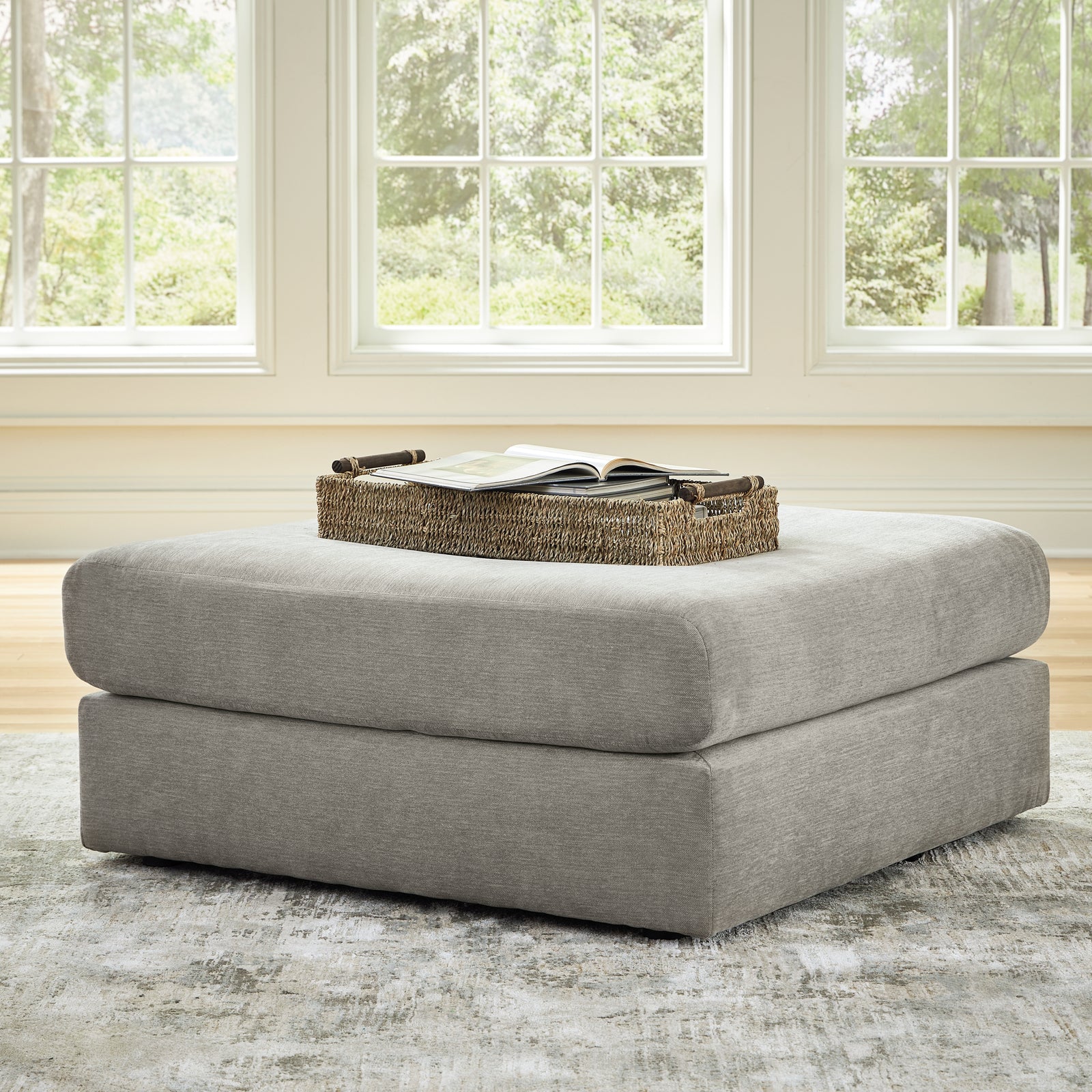 main view of Avaliyah Ash 6-Piece Sectional with Ottoman sectional sofa