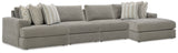 Side view of Avaliyah Ash 4-Piece Sectional Sofa