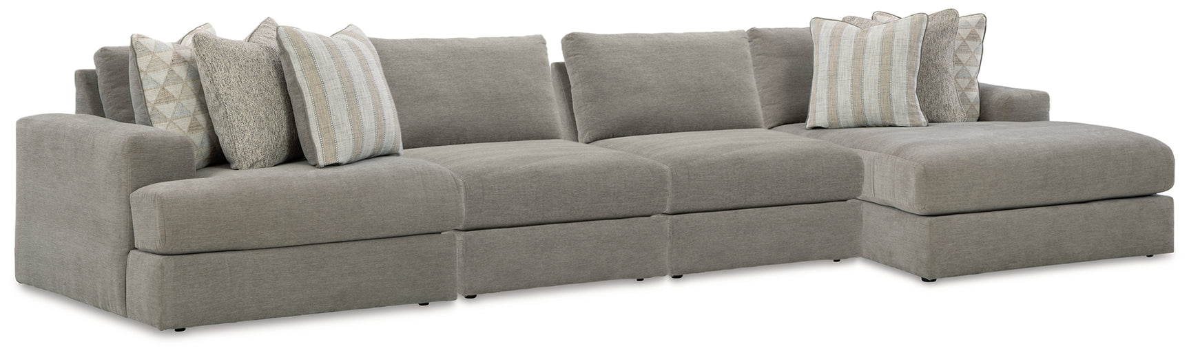 Side view of Avaliyah Ash 4-Piece Sectional Sofa