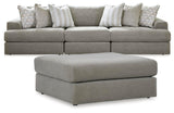 Avaliyah Ash 3-Piece Sectional with Ottoman - image 2