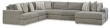 Side view of Avaliyah 6-Piece Sectional Sofa with chaise