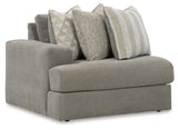 Side angle of Avaliyah Ash 4-Piece Sectional Sofa