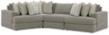 detail view of Avaliyah Ash 4-Piece Sectional Sofa upholstery