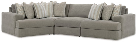 detail view of Avaliyah Ash 4-Piece Sectional Sofa upholstery