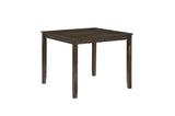 Detail of seating from Faust Charcoal Brown faux leather square dining set