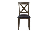 Front view of Hazel charcoal brown dining chair