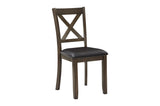 Side view of Hazel faux leather dining chair