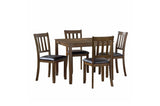 Main view of Faust Charcoal Brown 5-piece dining set