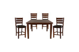Side view of Ameillia Dark Cherry Counter Height Dining Set