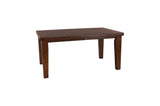Side angle view of Ameillia Dark Oak Faux Leather Rectangular Dining Room Set