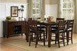Ameillia Dark Cherry Counter Height Dining Set main view