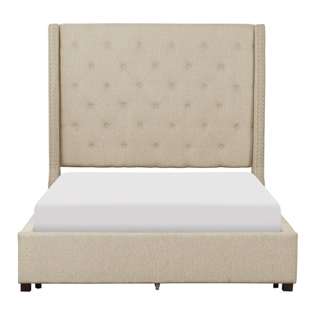 Footboard with two storage drawers open