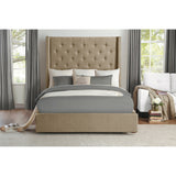 Fairborn Brown Upholstered Storage Platform Queen Bed