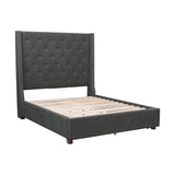 Fairborn Gray Upholstered Storage Platform King Bed