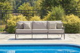 Ocean Gray Beach Outdoor Sofa and Loveseat with Coffee Table Set — product image 12