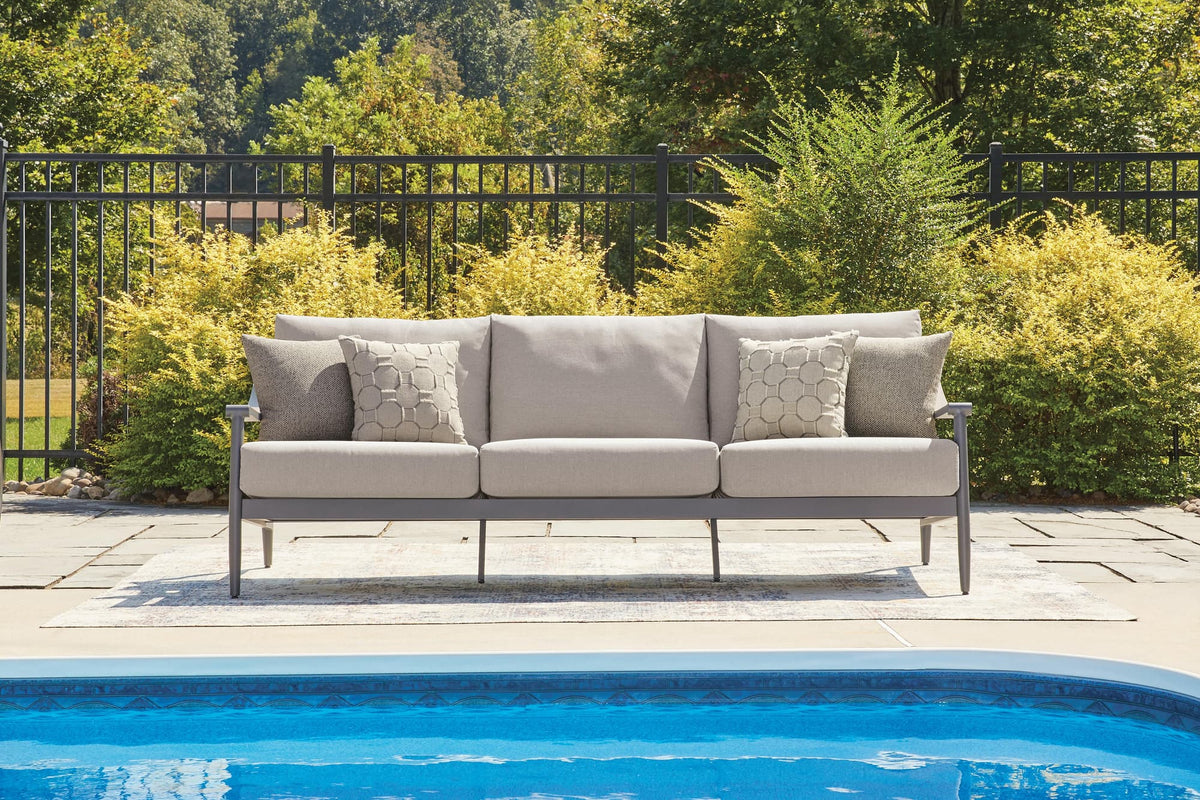Ocean Gray Beach Outdoor Sofa and Loveseat with Coffee Table Set — product image 12