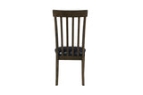 Back detail view of Rutland Brown Dining Room Set chair upholstery
