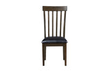 Front detail view of Rutland Brown Dining Room Set chairs
