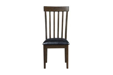 Front detail view of Rutland Brown Dining Room Set chairs