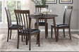 Rutland Brown Dining Room Set main view with table and chairs