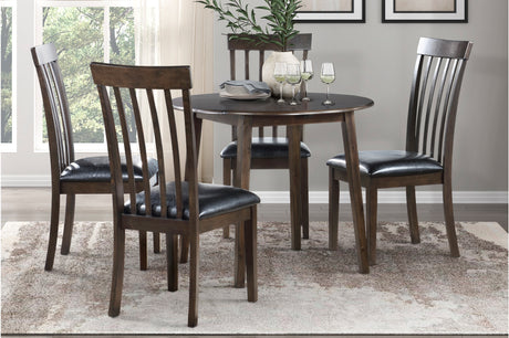 Rutland Brown Dining Room Set main view with table and chairs