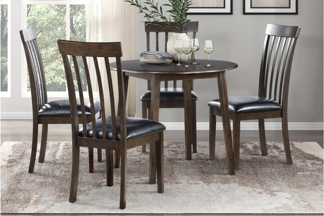 Rutland Brown Dining Room Set main view with table and chairs
