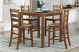 Stowe Light Brown Counter Height Dining Set main view with table and chairs