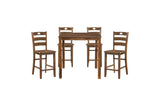 side view of Stowe Light Brown Counter Height Set furniture