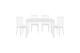 room view showing Stowe White Dining Room Set in modern setting