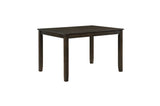 front view of dining table with chairs