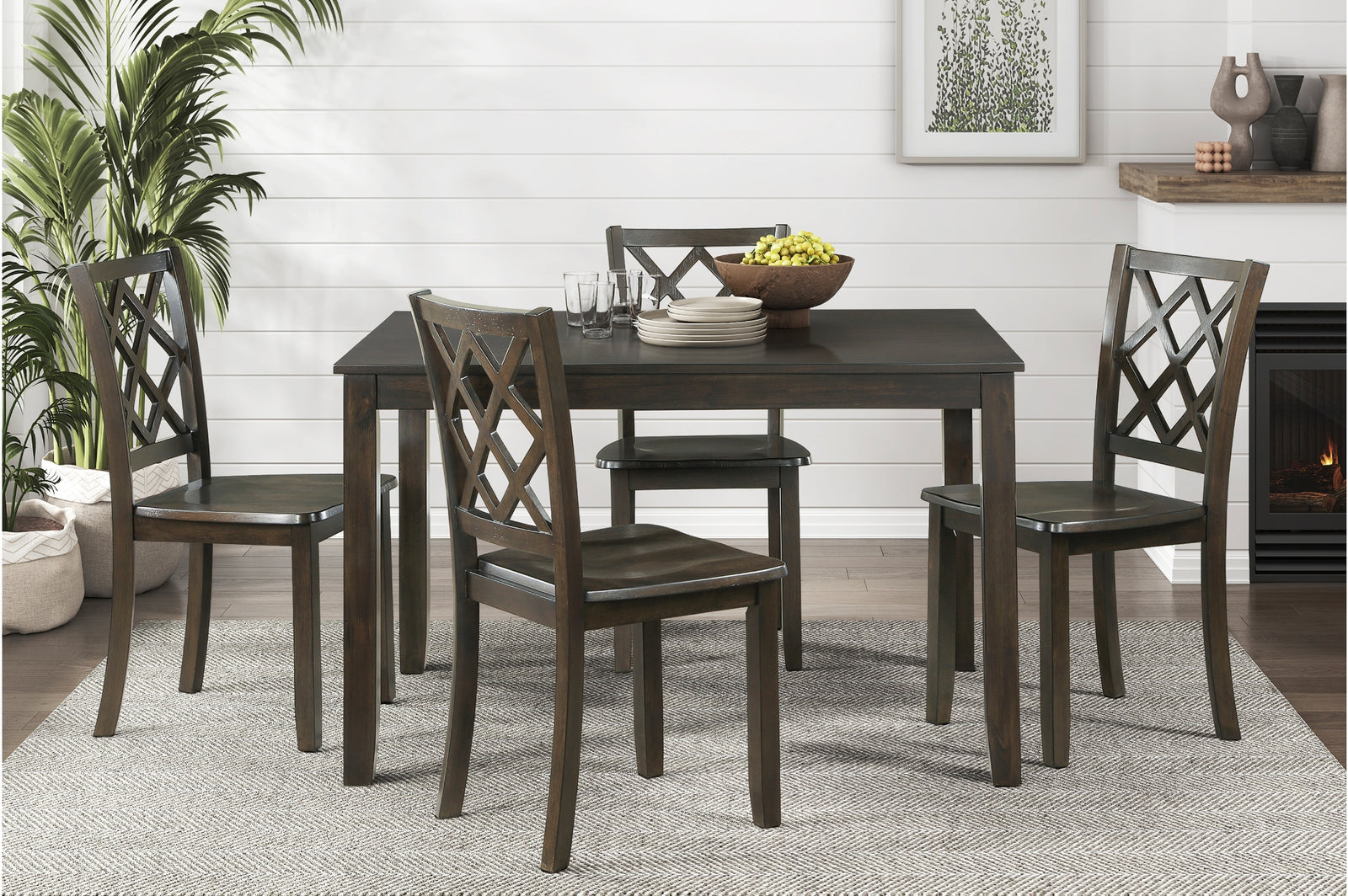 main view of Stowe Dark Gray Dining Room Set dining room furniture