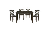 room view of Stowe Dark Gray Dining Room Set in dining space