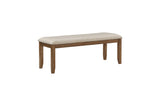 Stowe Dining Brown Dining Room Set fabric and finish swatch
