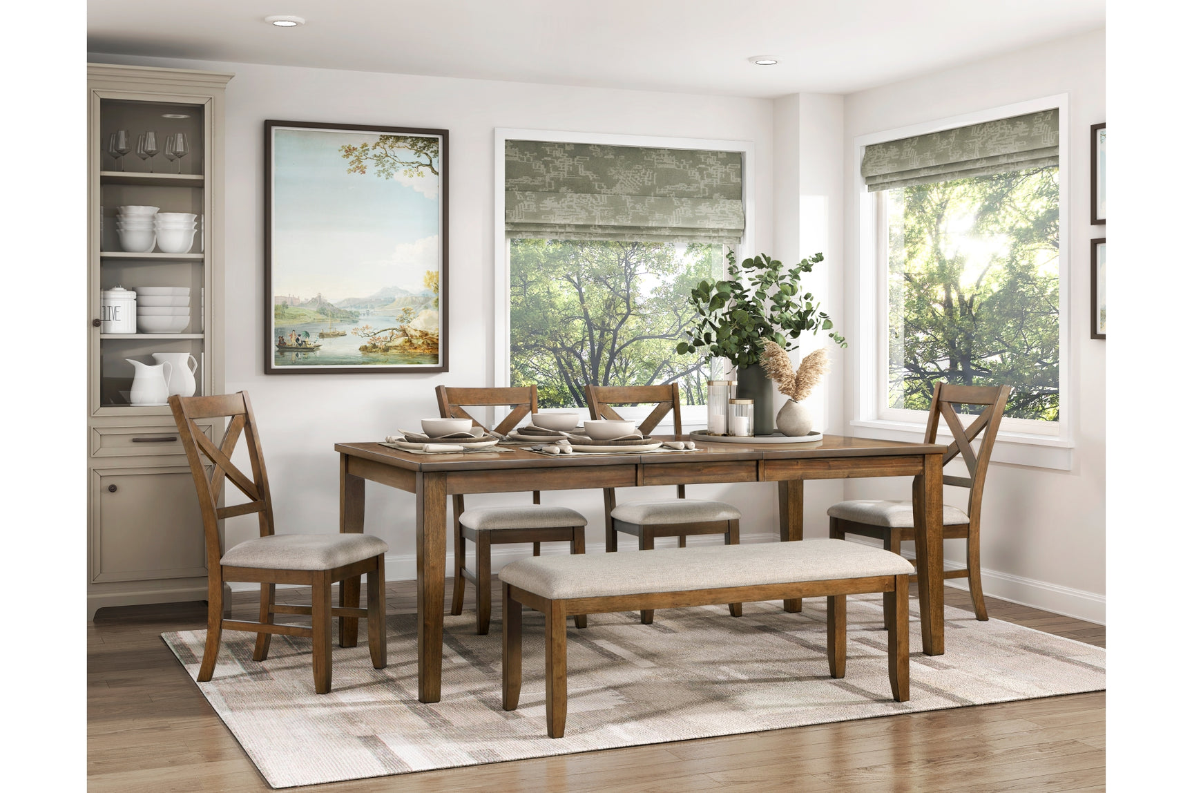 Stowe Dining Brown Dining Room Set room view