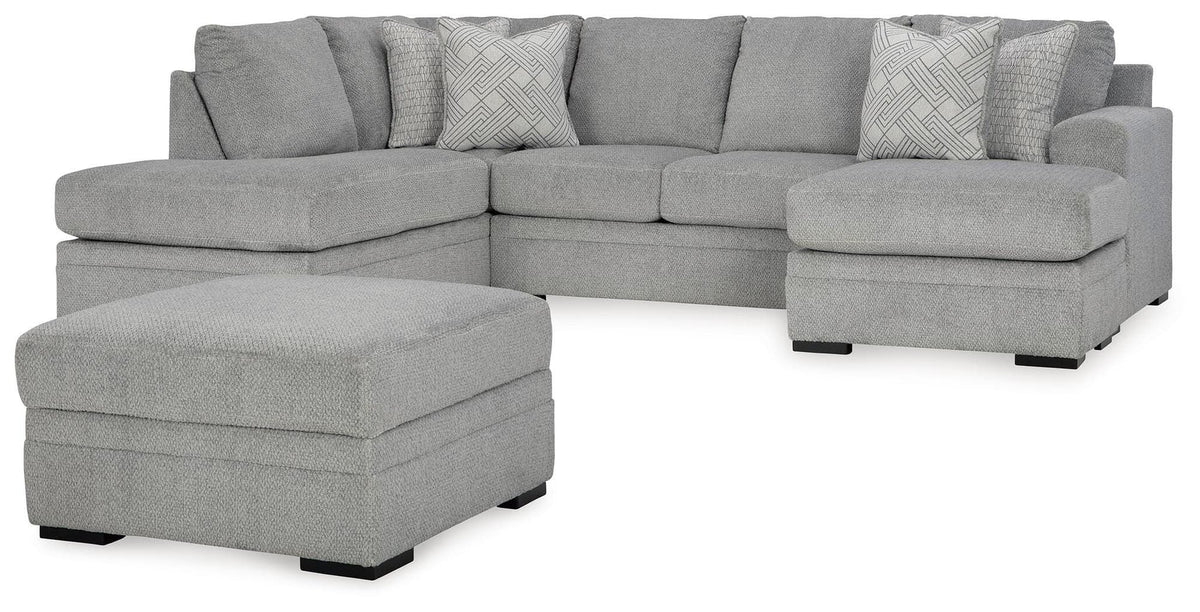 Casselbury Cement 2-Piece Sectional with Ottoman — product image 2