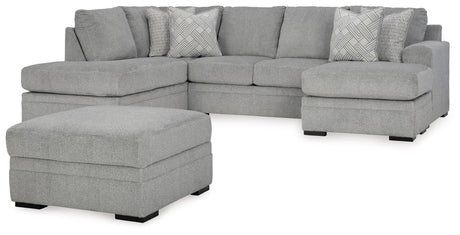 Casselbury Cement 2-Piece Sectional with Ottoman — product image 2