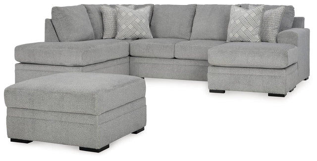 Casselbury Cement 2-Piece Sectional with Ottoman — product image 2