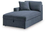 Modmax Ink 5-Piece Double Storage Chaise Sectional with Audio Consoles — angled view