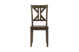 Detailed view of Rivera Charcoal Brown Square Dining Room Set chair