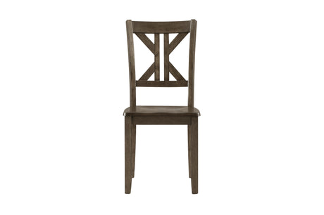 Detailed view of Rivera Charcoal Brown Square Dining Room Set chair