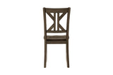 Detail view of Rivera Charcoal Brown Square Dining Room Set chair legs