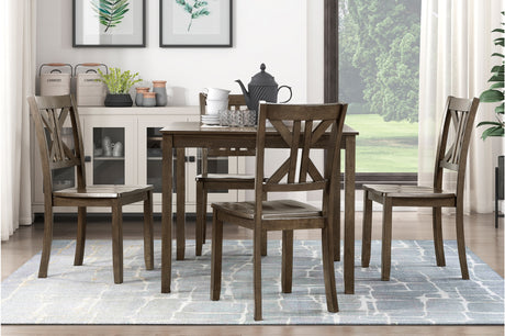 Rivera Charcoal Brown Square Dining Room Set main view
