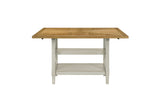 detailed view of table surface and chairs in Stowe White Gray Dining Room Set