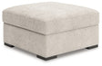 Cuddle Plush Arctic Chenille Velvet Oversized Accent Ottoman side angle