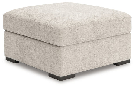 Cuddle Plush Arctic Chenille Velvet Oversized Accent Ottoman side angle
