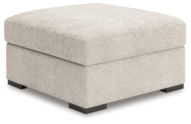 Cuddle Plush Arctic Chenille Velvet Oversized Accent Ottoman side angle