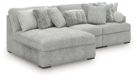 Cuddle Plush Arctic Chenille Velvet sectional sofa with chaise main view