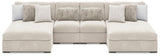 Side view of Cuddle Plush Arctic 4-Piece Sectional with Chaise sofa