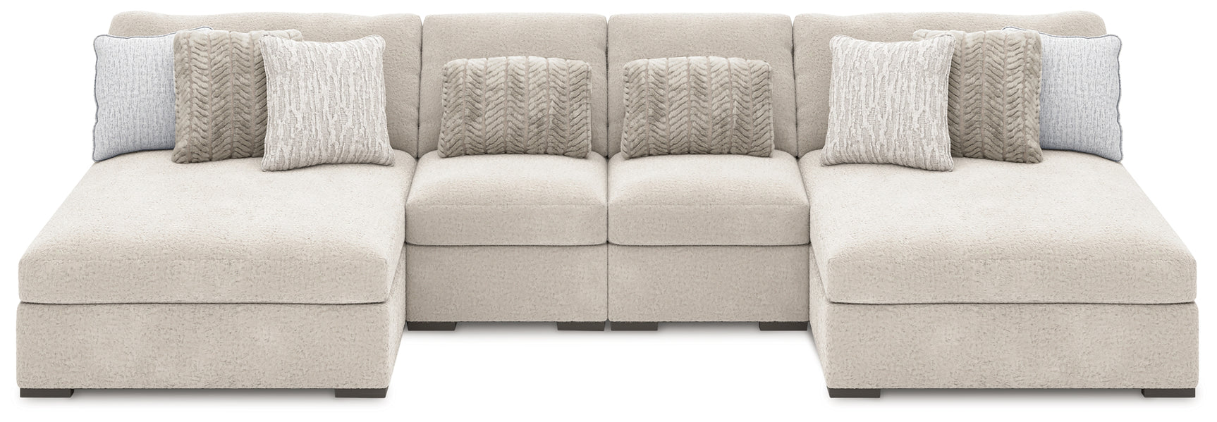 Side view of Cuddle Plush Arctic 4-Piece Sectional with Chaise sofa